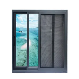 阳台断桥铝合金纱窗隔音玻璃滑动窗口