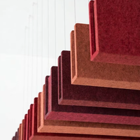 Panneau acoustique en PET Oeko-Tex 100, panneau acoustique de plafond en polyester écologique pour les espaces acoustiques commerciaux