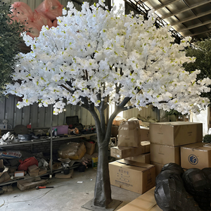 Albero Artificiale Grande Personalizzato, Durevole, Ecologico, Resistente ai Raggi UV e Ignifugo, in PE, con Fiori di <span class=keywords><strong>Ciliegio</strong></span> Dorati, per Interni/Esterni - Product Image 2