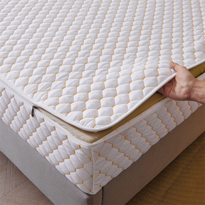 Protège-<span class=keywords><strong>matelas</strong></span> matelassé personnalisable avec fermeture éclair, doux et respirant, drap-<span class=keywords><strong>housse</strong></span> pour la maison et l'hôtel - Product Image 4