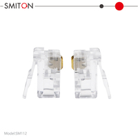 Cable Modular recto de múltiples núcleos, cabeza de cristal, teléfono macho RJ11 6P4C, enchufe Modular 6P4C RJ11 Conector