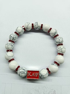 Pulsera NUPÉ/KAY con el Número de la Hermandad Griega ZETA PHI BETA, Estilo Clásico con Cuentas para Hombre, Joyería de Fraternidad, Regalo - Product Image 3