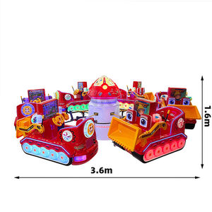 Offre Spéciale 3/6 sièges à pièces avec système musical Mini carrousel à pièces Kiddie Rides, un tour <span class=keywords><strong>de</strong></span> terrain <span class=keywords><strong>de</strong></span> jeu classique pour centre commercial - Product Image 2