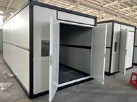 Maison conteneur portable facile à transporter, maison modulaire pliable, cabane préfabriquée de 20 pieds, maison