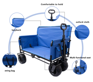 <span class=keywords><strong>Carro</strong></span> <span class=keywords><strong>de</strong></span> transporte plegable <span class=keywords><strong>de</strong></span> diseño <span class=keywords><strong>de</strong></span> moda <span class=keywords><strong>para</strong></span> exteriores personalizado <span class=keywords><strong>de</strong></span> fábrica, carrito <span class=keywords><strong>de</strong></span> sofá multifunción <span class=keywords><strong>para</strong></span> acampar, carrito <span class=keywords><strong>de</strong></span> <span class=keywords><strong>playa</strong></span>, silla - Product Image 2