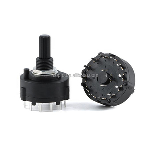 RS26 1 2 3 4 Pole Position 12/6/4/3 PCB Plug-In Board Interruptor ajustable Longitud del mango 15MM/20MM Selector de banda de interruptor giratorio - Product Image 2