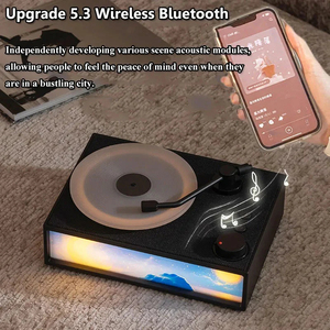 Wireless Bluetooth Speaker Aroma <b>Diffuser</b> Ambient Light Mini Speaker Retro Vinyl Record Player Home High-Quality <b>Sound</b> Gift - Product Image 4