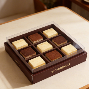Caja de Embalaje con Impresión Personalizada y Relieve, Caja para Pan, Embalaje Ecológico, Caja para Postres, Dulces, Galletas y Pasteles con Ventana Transparente - Product Image 2