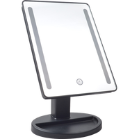 Miroir de maquillage à LED avec lumière Lampe de maquillage pour femmes avec rangement Miroir rotatif de bureau Miroirs cosmétiques Cadeau de Noël