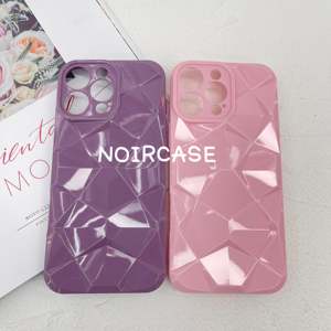 Sáng bóng & phản chiếu iPhone 16 Pro Max trường hợp-Kết cấu không đồng đều, màu sắc rắn, phong cách INS, cá nhân - Product Image 2