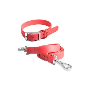 Ensemble collier et laisse pour chien en PVC, couleur unie, confortable, toutes saisons, style simple - Product Image 4