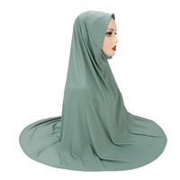 Hijab turban malaisien instantané de couleur unie pour dames musulmanes casquettes intérieures élastiques à double couche sous les chapeaux de fond de bonnet d'écharpe