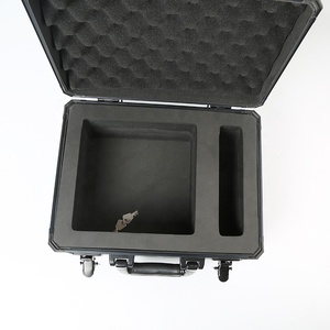 Estuche rígido de aluminio Maletín negro Caja de herramientas a prueba de golpes Estuche de transporte con espuma para instrumento mecánico de prueba - Product Image 4