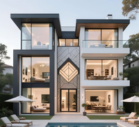 Villa de luxe préfabriquée moderne à deux étages en acier léger pour hôtels, appartements et écoles avec garantie d'un an – Vente en gros Chine