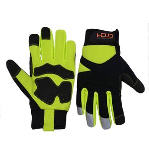 Guantes de Trabajo Industriales de Alta Visibilidad Amarillos con Protección Mecánica para las Manos, con Respaldo de Spandex PRI y Palma Acolchada con <span class=keywords><strong>Gel</strong></span> - Product Image 1