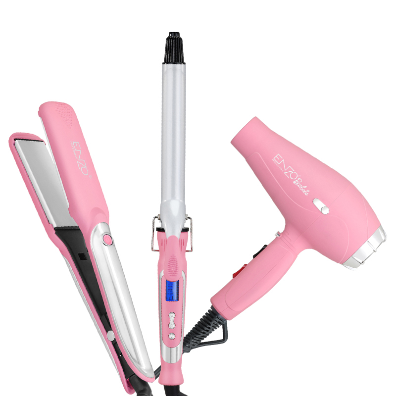 ENZO 3 in 1 Professional Travel Hair Straightener, Curler & Dryer