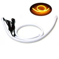 Luces de circulación diurna de 24 pulgadas y luces de señal de giro Luz suave Tira de tubo LED de doble color blanco/ámbar