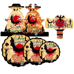 Soporte de Papel <span class=keywords><strong>para</strong></span> Pastel de Murciélagos de <span class=keywords><strong>Halloween</strong></span>, Torre de Exhibición de Cupcakes de Cartón de 3 Niveles <span class=keywords><strong>para</strong></span> Decoraciones de Mesa de Postres <span class=keywords><strong>para</strong></span> Fiestas Espeluznantes - Product Image 3