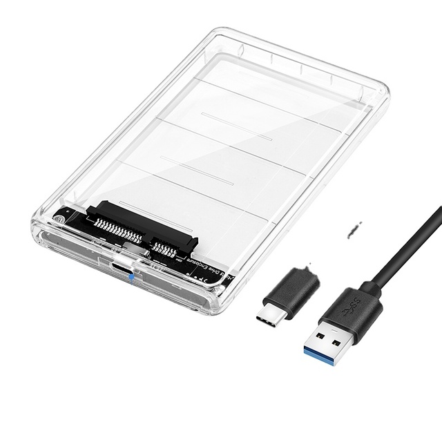 Transparent Hard Drive Box 2.5-inch Universal USB 3.1 External Connection Mobile Laptop Mechanical SSD Solid State Drive Box