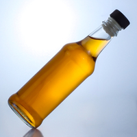 Bouteille à spiritueux cylindrique de luxe en verre transparent de 750 ml avec col vissé pour distillerie (vodka, whisky, liqueur)