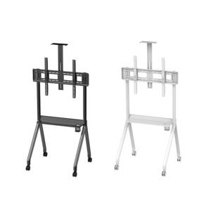 Chariot <span class=keywords><strong>TV</strong></span> à 4 niveaux réglables en <span class=keywords><strong>hauteur</strong></span>, <span class=keywords><strong>55</strong></span> à 100 <span class=keywords><strong>pouces</strong></span>, écran LED, support <span class=keywords><strong>TV</strong></span> mobile et portable avec étagère, boîte de rangement - Product Image 1
