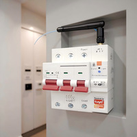Interrupteur intelligent Wi-Fi FY850 avec contrôle par application, détection de fuite, haute puissance, ABS+PC blanc pour la maison