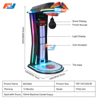 Machine de boxe électronique à monnayeur pour jeu d'arcade de frappe, modèle ultime de puissance de coup, pour divertissement de rue
