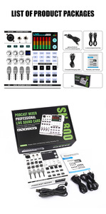 Jeu de cartes <span class=keywords><strong>son</strong></span> SN800 Microphone sans fil U68 et microphone GT240 Ensemble de deux microphones - Product Image 4