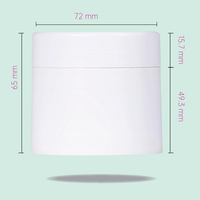 Bocaux en plastique PP cylindriques à large ouverture, personnalisés en usine, avec couvercles à vis, givrés, pour crème contour des yeux et masques faciaux