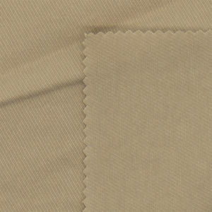 Tela de sarga de algodón peinado 40*21, sin elasticidad, color caqui, para pantalones de trabajo, uniformes y prendas de vestir, en stock. - Product Image 6