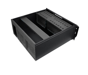 Đen 1.0mm SGCC 19 inch <span class=keywords><strong>4U</strong></span> <span class=keywords><strong>Rackmount</strong></span> trường hợp máy chủ <span class=keywords><strong>4U</strong></span> khung máy chủ với 12cm Fan ATX Yếu tố hình thức máy chủ trường hợp - Product Image 2