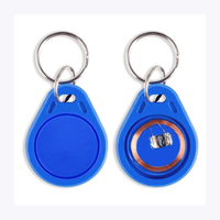 Vente en gros de porte-clés personnalisés 13.56Mhz étanches ABS PVC RFID Mini étiquette électronique puce NFC étiquette de puce NFC pour billets cartes étiquettes