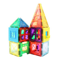 Juego de 60 Piezas de Bloques Magnéticos Educativos para Niños, STEM Creativo, DIY, Formas 3D, Bloques de Construcción Magnéticos