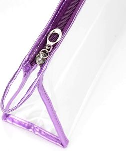 Sacs de maquillage transparents en PVC imperméables avec fermeture éclair pour femmes, pour bagages, cosmétiques et articles de toilette, vente en gros - Product Image 4