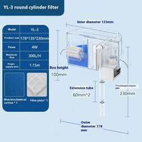 Système de purification et de circulation d'eau PP à oxygénation intégrée de luxe moderne pour aquarium cylindrique avec boîte de filtration goutte à goutte