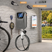 Cargador de Pared Negro Trifásico de Carga Rápida de 7KW 16A con Logotipo de Aplicación Personalizado, XUZHAO BYD EV, Tipo 2 GBT, con Rango de Voltaje de Entrada Trifásico
