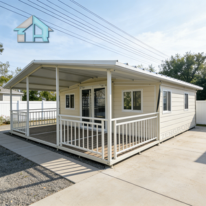 Villa Kontainer Panel Sandwich 20ft yang Dapat Diperluas, Rumah Lipat Mobile yang Dapat Dipasang Cepat untuk Perumahan Darurat di Luar Ruangan - Product Image 1