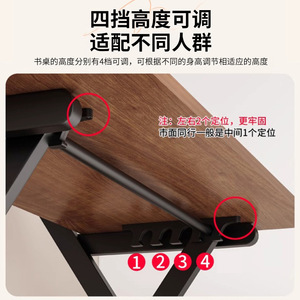 <b>Foldable</b> Computer <b>Desk</b> Rectangle Artificial Board 1 Person Home Office Study <b>Desk</b> With Wheels Splicing Assembly - Product Image 5