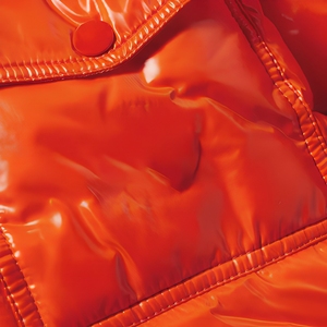 Blouson matelassé à capuche orange pour homme, coupe-vent, fermeture éclair, manteau d'hiver décontracté, coupe régulière, extérieur en polyester, rembourrage épais 2026 - Product Image 2