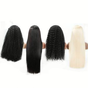 Perruques Lace Front 13x4 en Cheveux Humains Naturels à 100% avec Ligne de Cheveux Naturelle pour Femmes Noires, 30 Pouces de Long, Cheveux Brésiliens Remy Lisses - Product Image 5