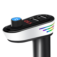 Kit voiture Bluetooth très vendu, émetteur FM, récepteur auxiliaire avec lumière RGB, chargeur USB 5V 3.1A, lecteur MP3 pour voiture