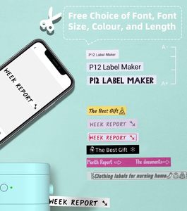 Mini nhiệt xách tay máy in chuyển máy in phomemo P12 & P12 <span class=keywords><strong>PRO</strong></span> BĂNG BĂNG Nhãn dán nhãn máy in - Product Image 4