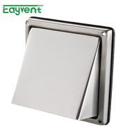 Eayvent HVAC – Cache d'aération extérieur en acier inoxydable 304 avec volet anti-retour et grille de protection pour l'admission d'air extérieur