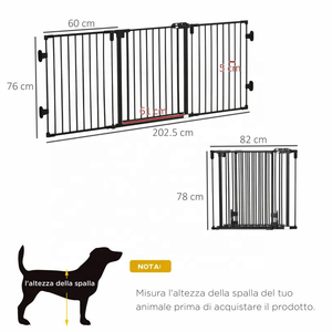2025 cortile per animali domestici neri con baldacchino e 3 pannelli di grandi dimensioni in metallo portatile da campeggio per cani penne per animali domestici box cucciolo recinzione cuccia - Product Image 2