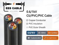 Câble Rigide 0.6/1kV Cuivre NYY Multi CU Isolation PVC Gaine PVC Câble d'Alimentation en Cuivre Congo EESCABLE 3 conducteurs