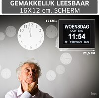Bingkai Foto Digital 8 inci Akrilik Kalender Alarm Pemutar Video MP3 Peredupan Otomatis Jam Demensia untuk Lansia dengan Gangguan Memori