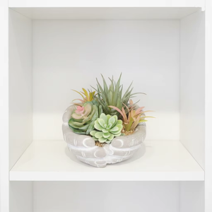 Mezcla <span class=keywords><strong>de</strong></span> Suculentas Artificiales en Maceta Texturizada, Decoración <span class=keywords><strong>de</strong></span> Vegetación Artificial para el Hogar, Oficina, <span class=keywords><strong>Mesa</strong></span> Interior - Product Image 1