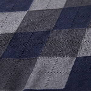 OEM/ODM High Quality Men Cotton Knit <strong>Sweater</strong> Navy V Neck <strong>Argyle</strong> Custom Pattern Knitted Pullover Vest Men <strong>Sweater</strong> - Product Image 3