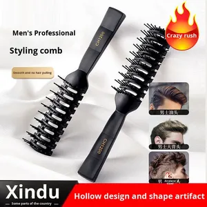 <span class=keywords><strong>Brosse</strong></span> à <span class=keywords><strong>cheveux</strong></span> en plastique à picots <span class=keywords><strong>pour</strong></span> massage du cuir chevelu, ionique, <span class=keywords><strong>pour</strong></span> hommes adultes, <span class=keywords><strong>pour</strong></span> <span class=keywords><strong>cheveux</strong></span> raides ou <span class=keywords><strong>bouclés</strong></span>, cadeau de toilettage, vente en gros, 20cm+ - Product Image 3