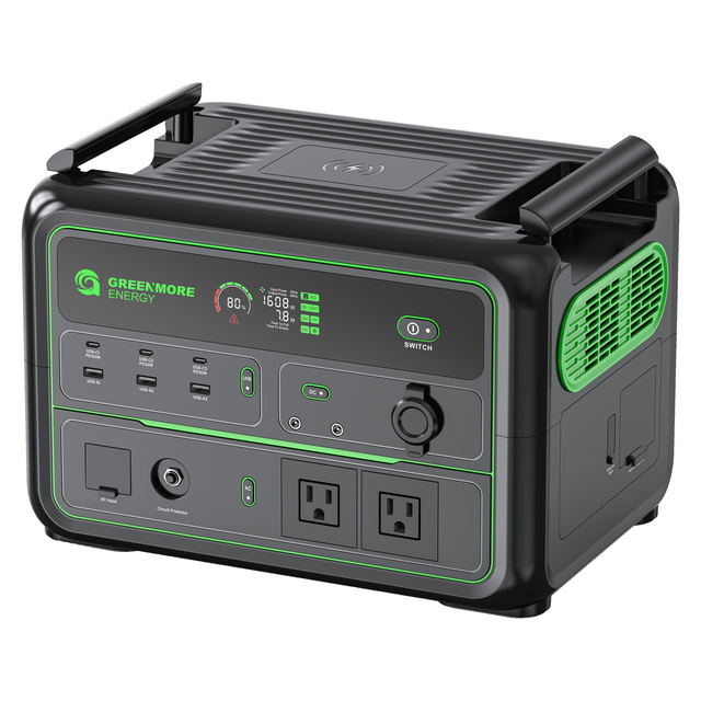 1200W New Solar Charging Power Station Outdoors Camping Travel Portable Backup Power Supply Station